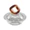 Glass Geometric Faceted Ombre Decorative Jars with Diamond Knobs, 2ct.
